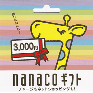 nanacoギフト 3,000円分